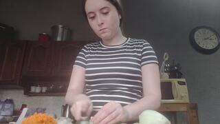 Chopping onion