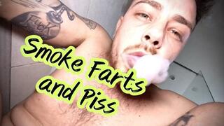 Loud smelly farts and piss