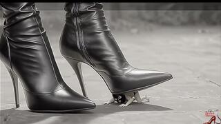 shrinked and merciless crushed under my stiletto boots