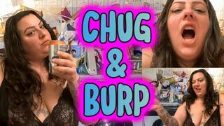 Raw & Unfiltered - Chug and Burp Close-Up With Goddess Malory Knox in Nightgown
