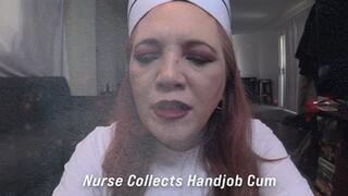 Nurse Eve collects Handjob cum Sample