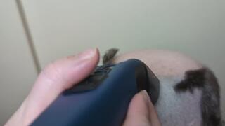 Going Straight to Skin I shave off His Head Completely Bald in 5 Min