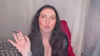 Miss FFW enjoys a cigarette