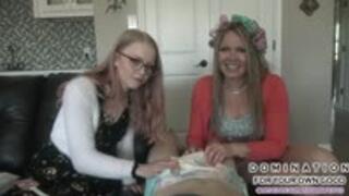 Caught on webcam! Babysitter Alice & Step-MomKatherine spanks & diapers you while Alice's friends watch on a live video stream! (720p)