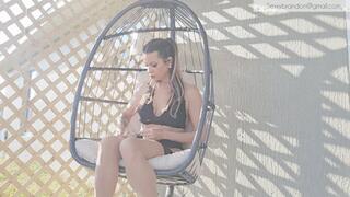 Goddess Brandon enjoys a Smoke