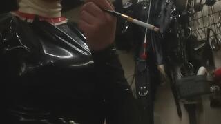 Smoking wearing latex becoming my beloved smoke monster