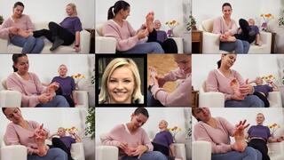 Zazie Hand Game Loser Gets Foot Tickled (in HD 1920X1080)