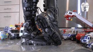 Toy car crush festival floor view