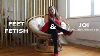 feet fetish & Joi - humiliation, frustration & CEI