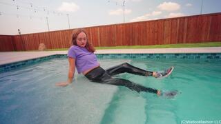 Tiffany Stretches All Wet in A Nike Outfit and a T-Shirt