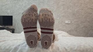 Yoga socks destruction So