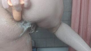 Anal training with soap