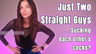 Just Two Straight Guys Sucking Each Other's Cocks Make Me Bi Fantasy with Bisexual Encouragement Fetish for Bicurious Men into Encouraged Gay Kink You say you’re straight, but your mind is absolutely obsessed with cocks. Thick cocks, hard cocks, cocks