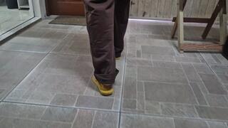 Warming Up My Car Engine Barefoot Before Work