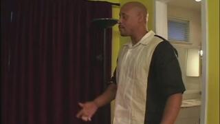 Interracial blowjob with petite fresh-faced teen with small tits