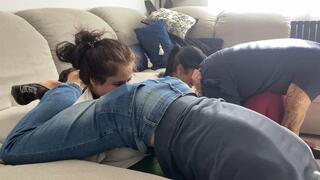 Fart destroy her face double face farting