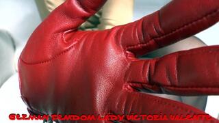 Intense Sniffing of My Red Leather Gloves, Lady Victoria Valente
