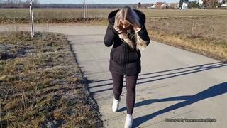 Fruit is trampled in the dirt with nike airmax