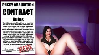 Pussy Absination Contract (Verbal Humiliation, Interactive)