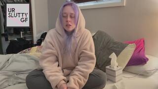 Sick Girlfriend Nose Blowing and Sneezing