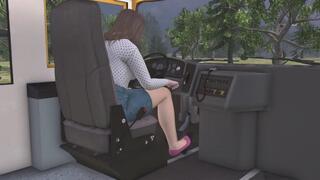 School Bus Cranking Template - Paige in Pantyhose and Flats 1080p