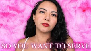 So You Want To Serve