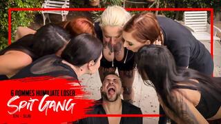 Six girls humiliate a business guy by spitting in his face (720 EN-sub) Spit Fetish - Spitting - Saliva - Degradation - Humiliation - Female Domination - Male Slave