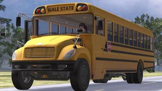 School Bus Cranking Template - Sharon in Flats and Pantyhose 1080p