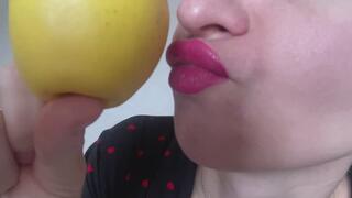 licking an apple mp4