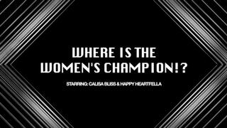 Where Is The Women's Champion!? Starring: Calisa Bliss & Happy Heartfella - Champion Calisa is tied up and tape gagged so she can't defend her title - Bondage Rope Tape Gagged Gag Talk