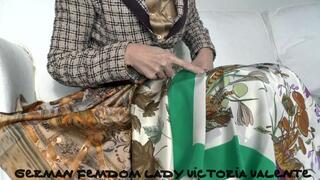 Cumming on my silk scarf, Lady Victoria Valente