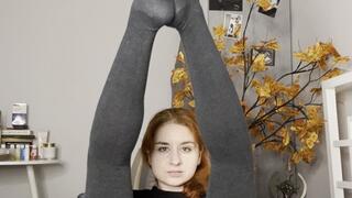 Warm pantyhose tease