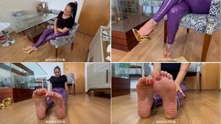 720p - Custom Jerk off Instructions Dangling Mules and Wrinkled Soles - JOI - FOOT FETISH - FOOT WORSHIP JOI - KIFFAFEET - DANGLING - HIGH HEELS - LONG NAILS - SOLES - WRINKLED SOLES