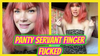 Panty Servant Finger Fucked
