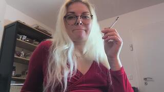 Late night ciggy in My office 1