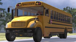 School Bus Cranking Template - Poppy in Leather Pants and OTK Leather Stiletto Boots 1080p