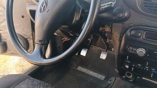 Driving an '89 car in flip flops (3)