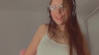 Stupid slut cant decide how to relax after work