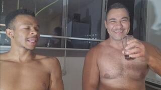 Burping and raspberrying on belly