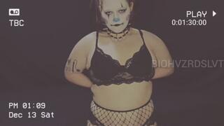 Clown Slut Strip Tease And Fingering