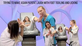 Trying to Make Asian Patient Laugh with Foot Tickling and Licking - Barefoot - Feet Fetish - Scrubs - Medical Fetish - MedFet
