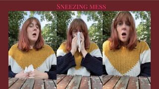 Sneezy Garden Mess - LEXIE RED - Sneezing and Noseblowing