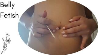 Playing with my very hot belly button