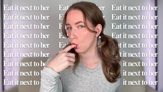 EAT IT NEXT TO HER - Homewrecking CEI by Sadistichoneyb Miss Honey with Femdom POV, Homewrecker, Cock Tease, JOI and Cum Countdown