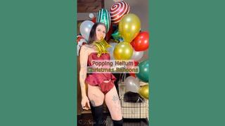 Popping Helium Christmas Balloons