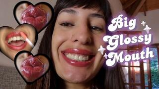 POV Lipstick on big mouth, sweet talk and kisses 1080p HD