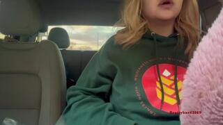 "Smoking and Burping in the Car" Deep inhales, fast smoker. No bra smoking sesh! -Featuring the beautiful, blonde, young latina Brattybae!