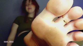 Giantess Humiliates Tiny with Her Dirty Sweaty Gym Feet - POV Feet & Ass Worship