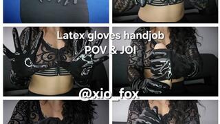 Latex gloves habdjob POV and JOI