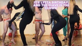 Lytta Birthday Game - 3 Mean Girls Turn His Balls Into Their Playground - Mia and Frenique - BALLBUSTING - FEMALE DOMINATION - FOOT DOMINATION - FEMDOM - CBT - HUMILIATION - BOOTS - KICK - SPH - copy 1